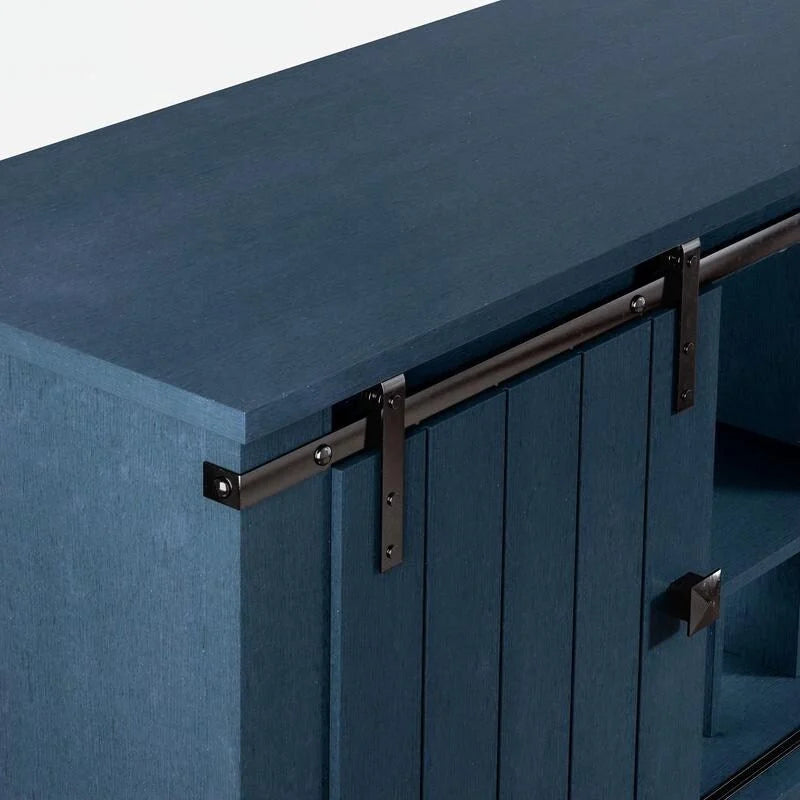 132,1 cm Weinschrank mit Scheunentor und verstellbaren Ablagen - 52 W x 38 D x 15.5 H