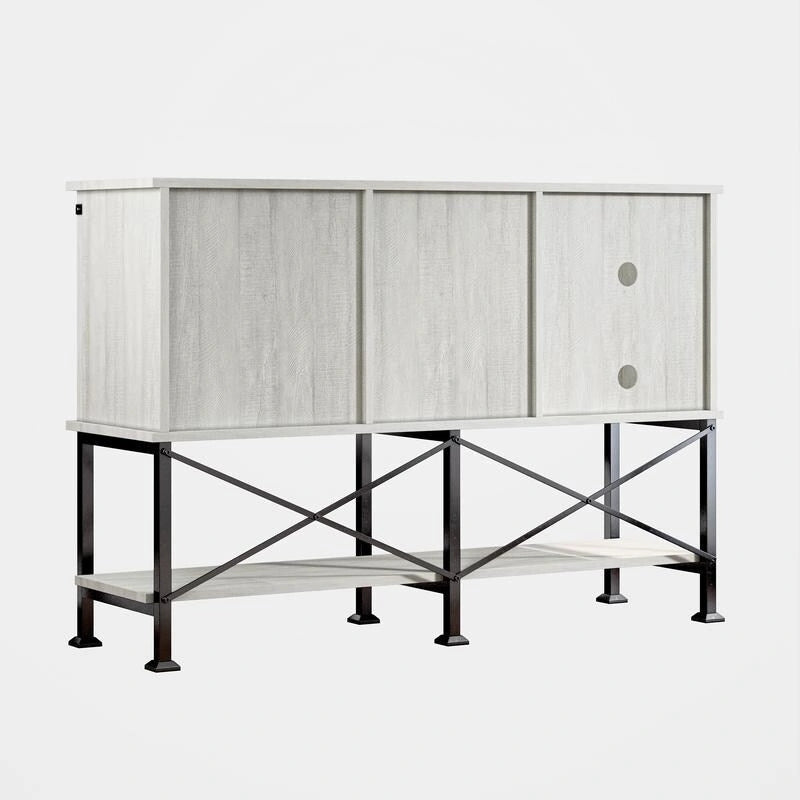 132,1 cm Weinschrank mit Scheunentor und verstellbaren Ablagen - 52 W x 38 D x 15.5 H