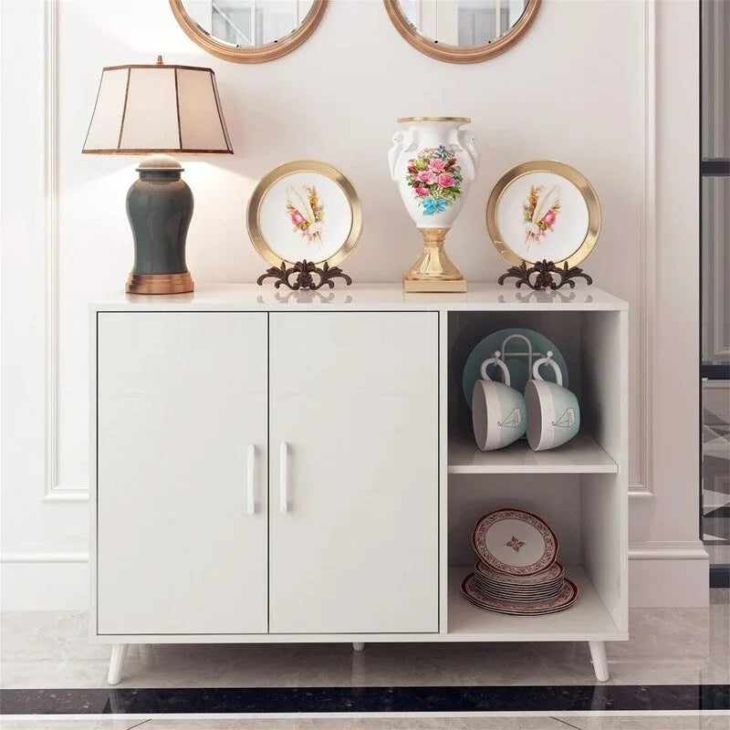 Kitchen Sideboard with 2 Door 2 Shelves - 15D x 41.7W x 32.6H