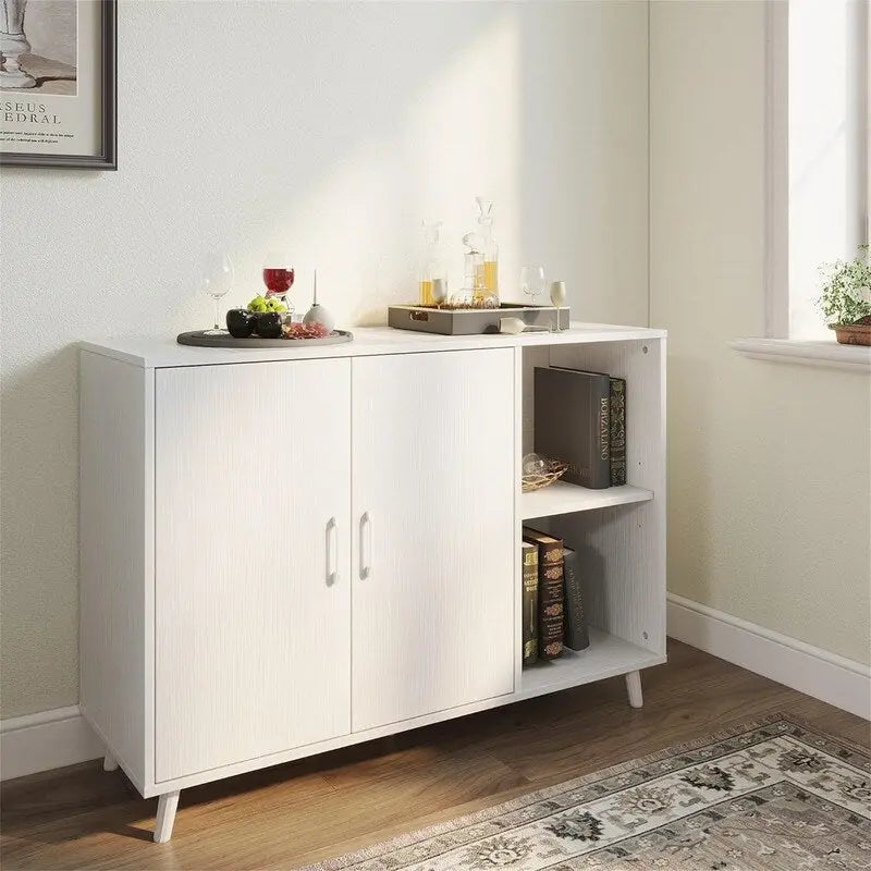 Kitchen Sideboard with 2 Door 2 Shelves - 15D x 41.7W x 32.6H
