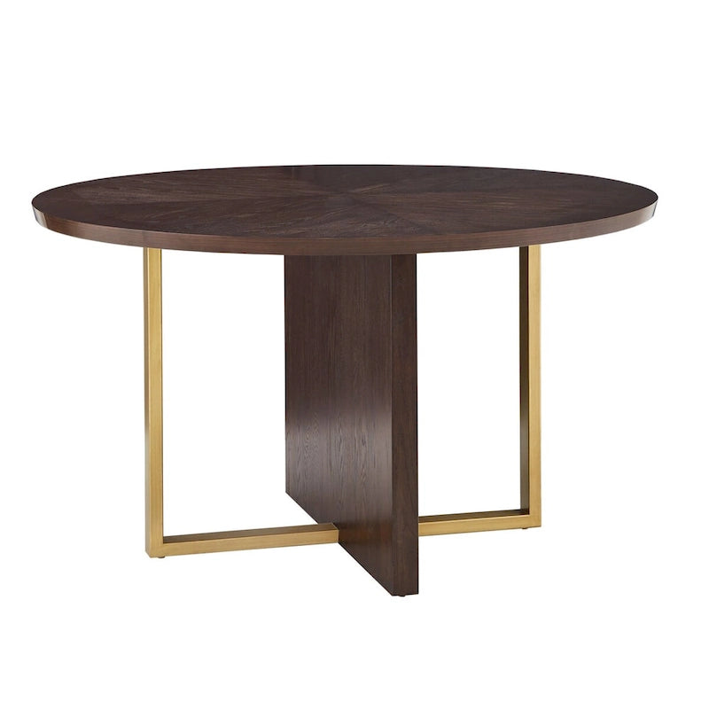 Espresso-Colored 54-Inch Round Dining Table — 54-Inch Round Dining Table