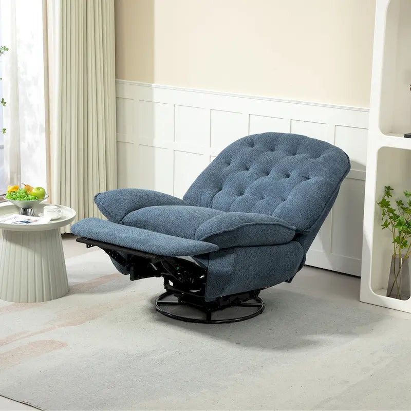Moderner Chenille-Relaxsessel mit 360-Grad-Drehfunktion, Set aus 1