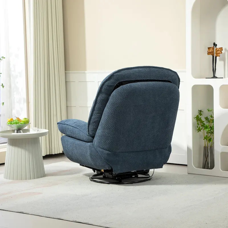 Moderner Chenille-Relaxsessel mit 360-Grad-Drehfunktion, Set aus 1