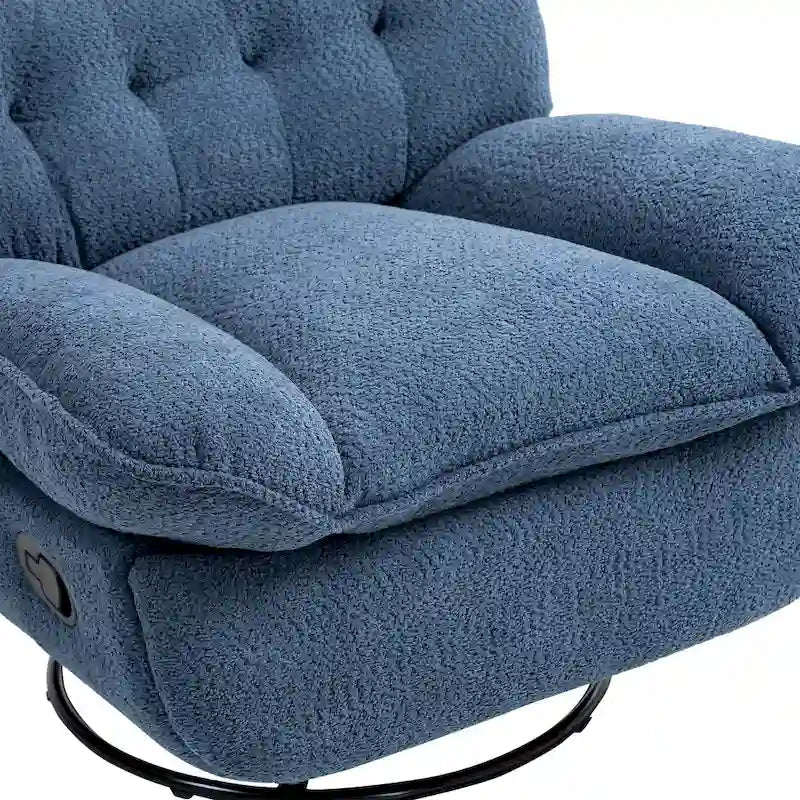 Moderner Chenille-Relaxsessel mit 360-Grad-Drehfunktion, Set aus 1