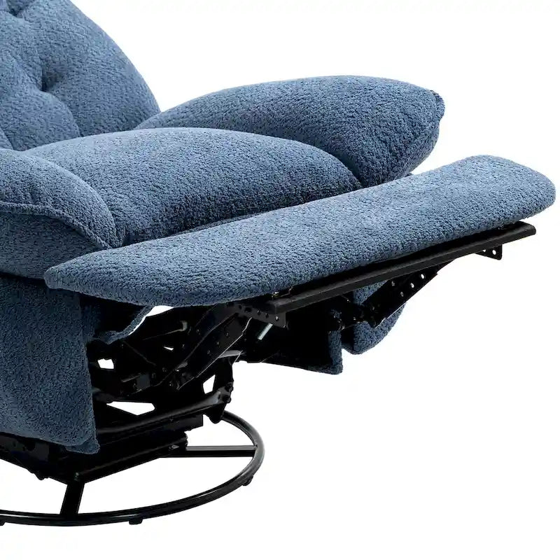 Moderner Chenille-Relaxsessel mit 360-Grad-Drehfunktion, Set aus 1