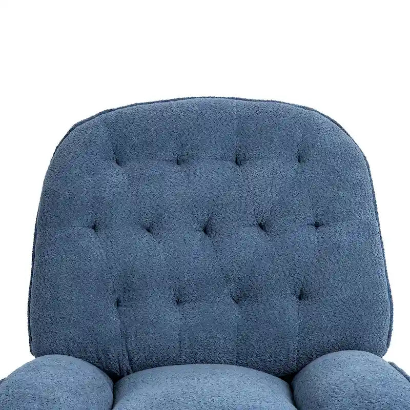 Moderner Chenille-Relaxsessel mit 360-Grad-Drehfunktion, Set aus 1