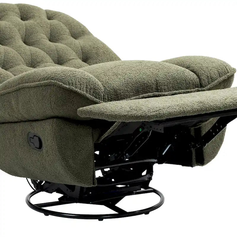 Moderner Chenille-Relaxsessel mit 360-Grad-Drehfunktion, Set aus 1