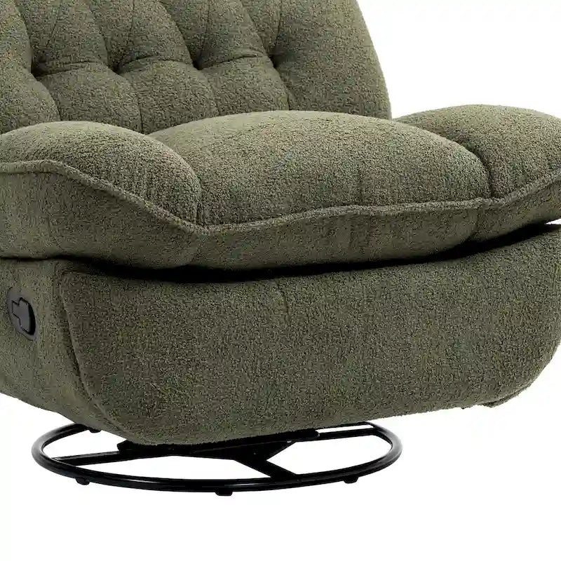 Moderner Chenille-Relaxsessel mit 360-Grad-Drehfunktion, Set aus 1