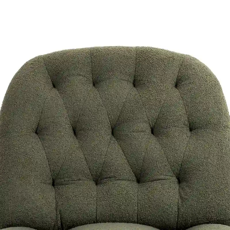 Moderner Chenille-Relaxsessel mit 360-Grad-Drehfunktion, Set aus 1