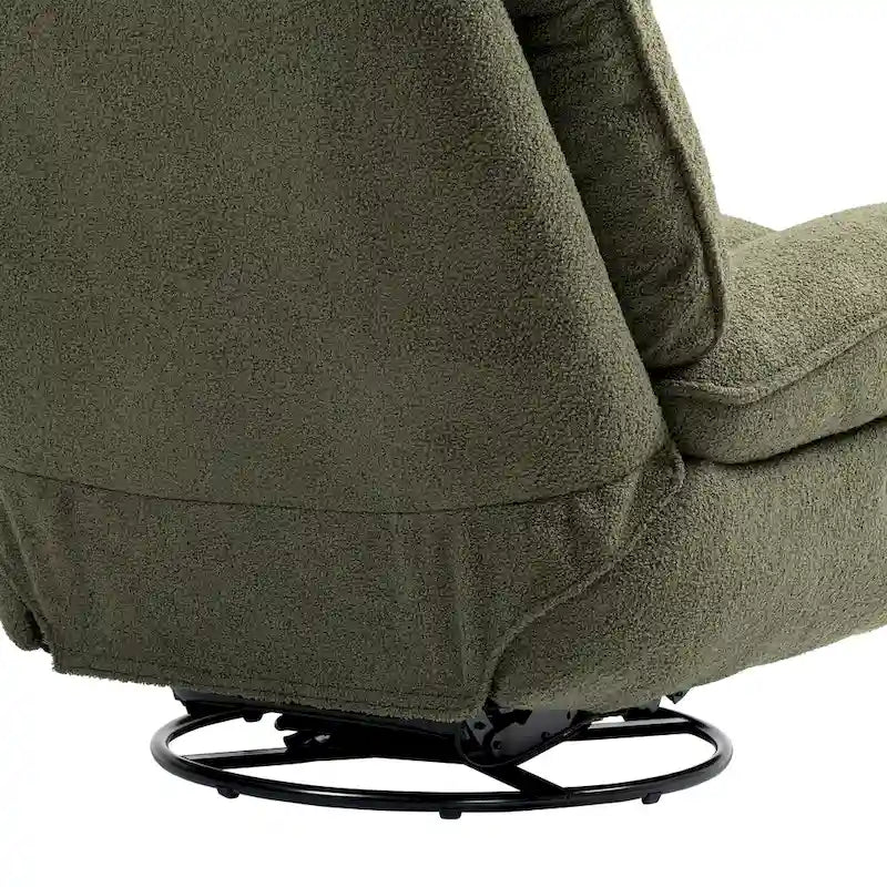 Moderner Chenille-Relaxsessel mit 360-Grad-Drehfunktion, Set aus 1