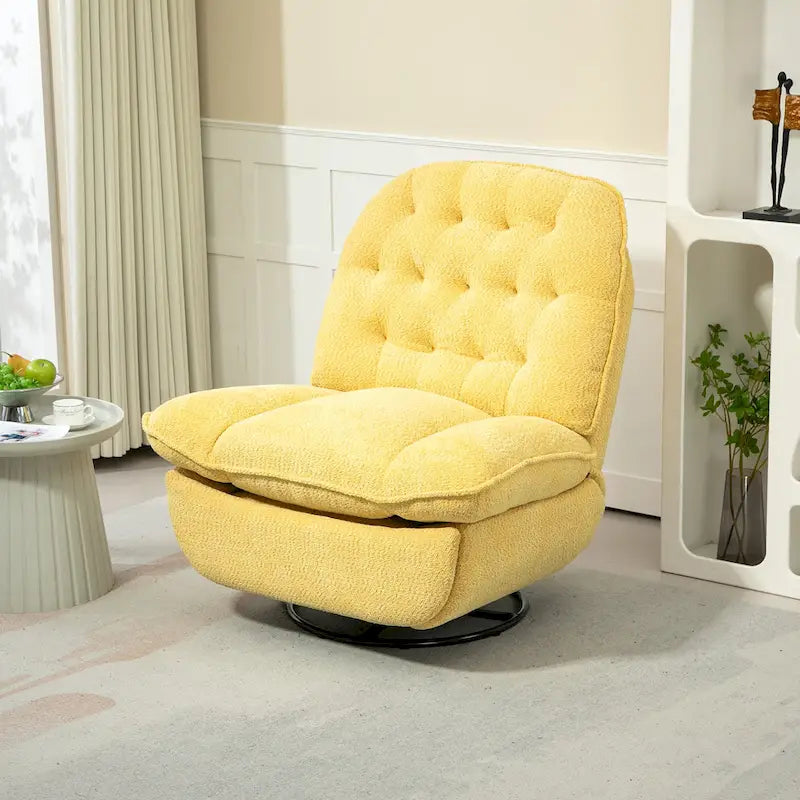 Moderner Chenille-Relaxsessel mit 360-Grad-Drehfunktion, Set aus 1