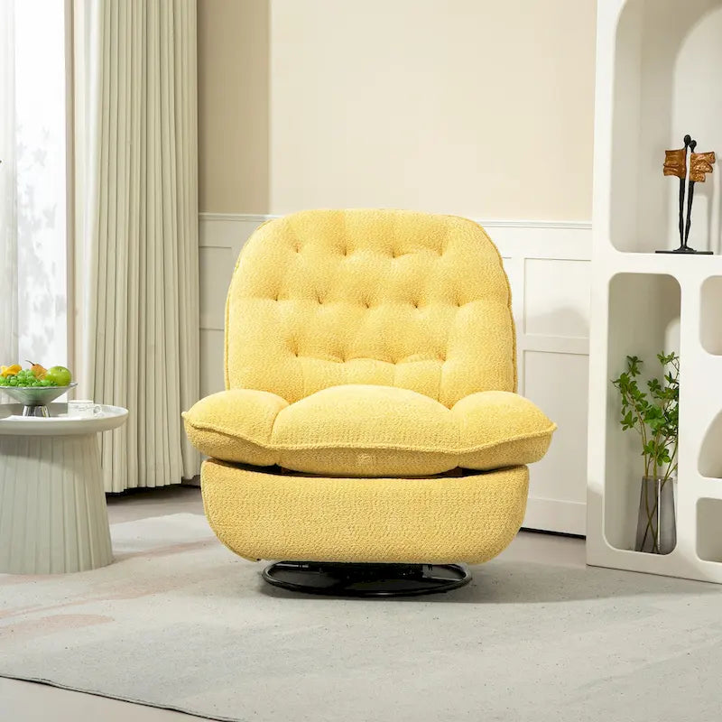 Moderner Chenille-Relaxsessel mit 360-Grad-Drehfunktion, Set aus 1