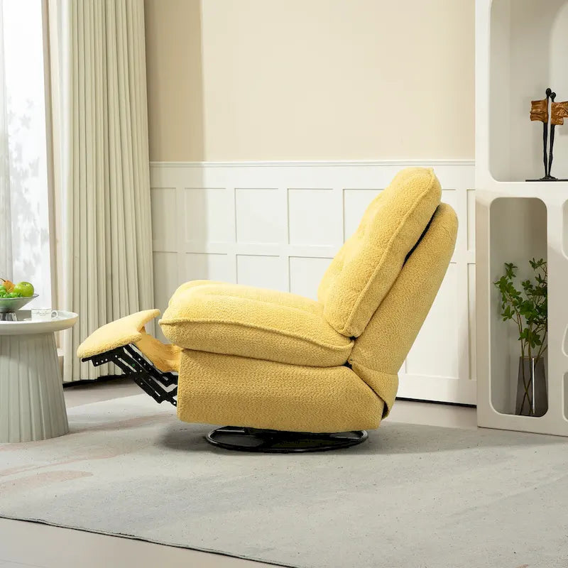 Moderner Chenille-Relaxsessel mit 360-Grad-Drehfunktion, Set aus 1