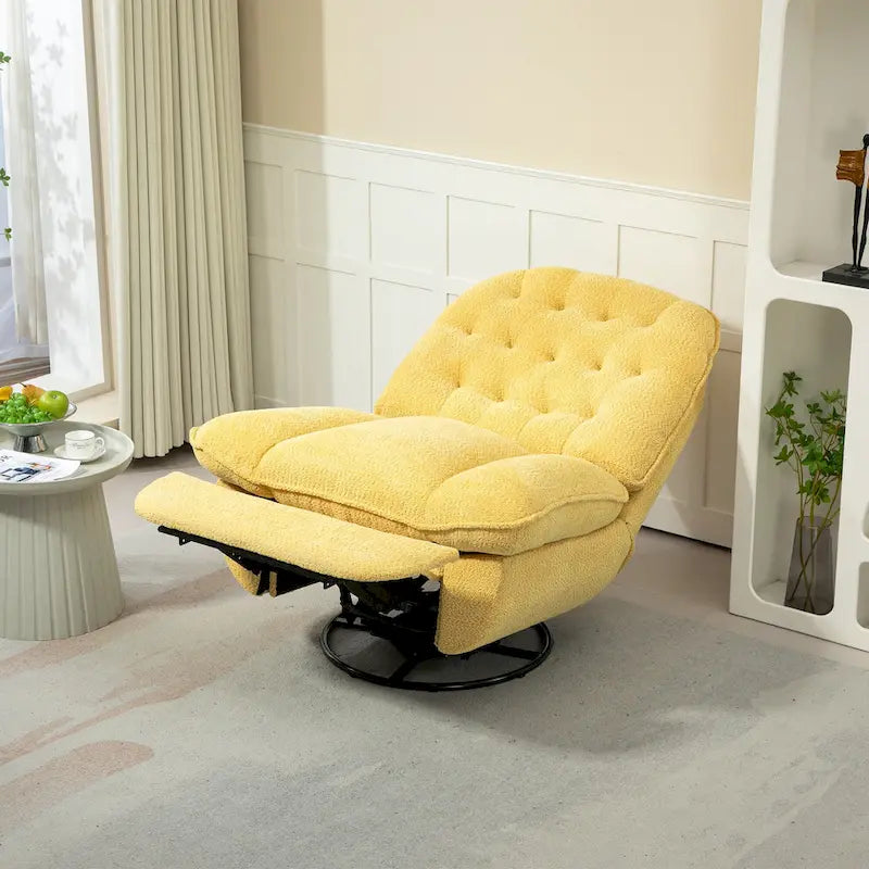 Moderner Chenille-Relaxsessel mit 360-Grad-Drehfunktion, Set aus 1