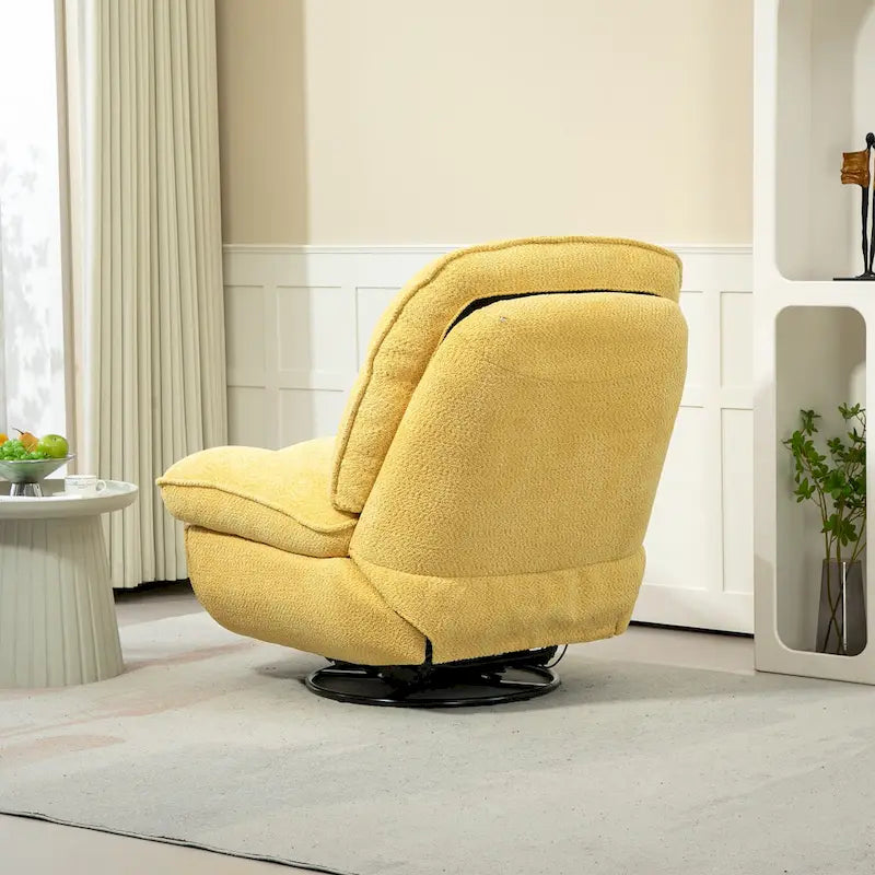 Moderner Chenille-Relaxsessel mit 360-Grad-Drehfunktion, Set aus 1