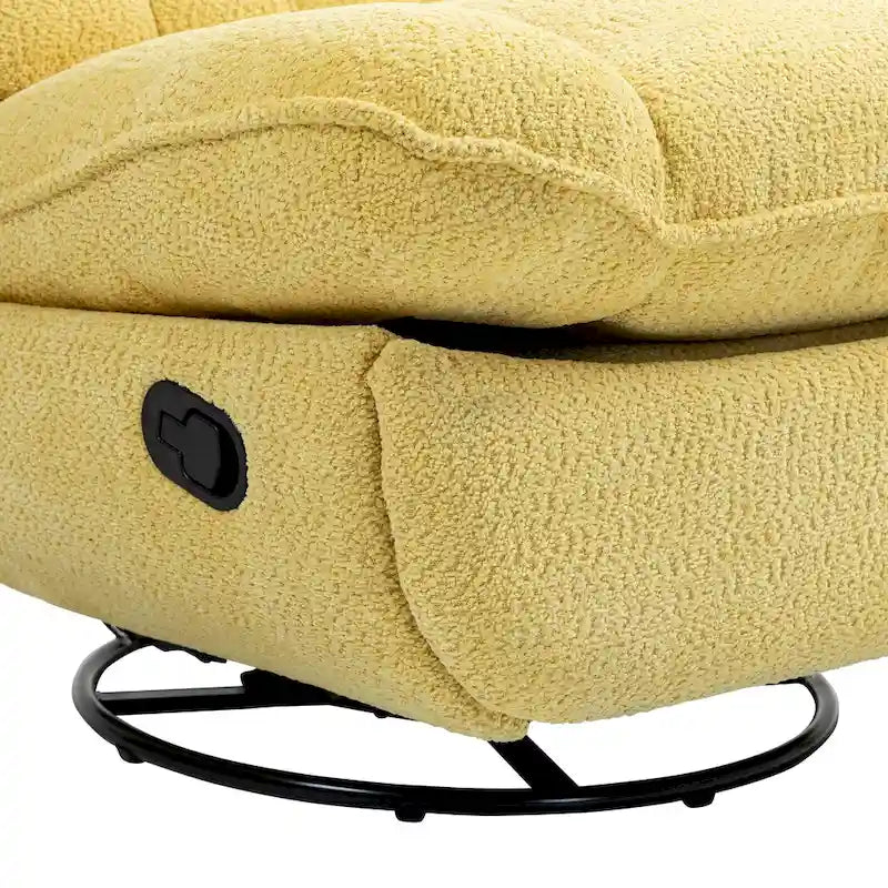 Moderner Chenille-Relaxsessel mit 360-Grad-Drehfunktion, Set aus 1