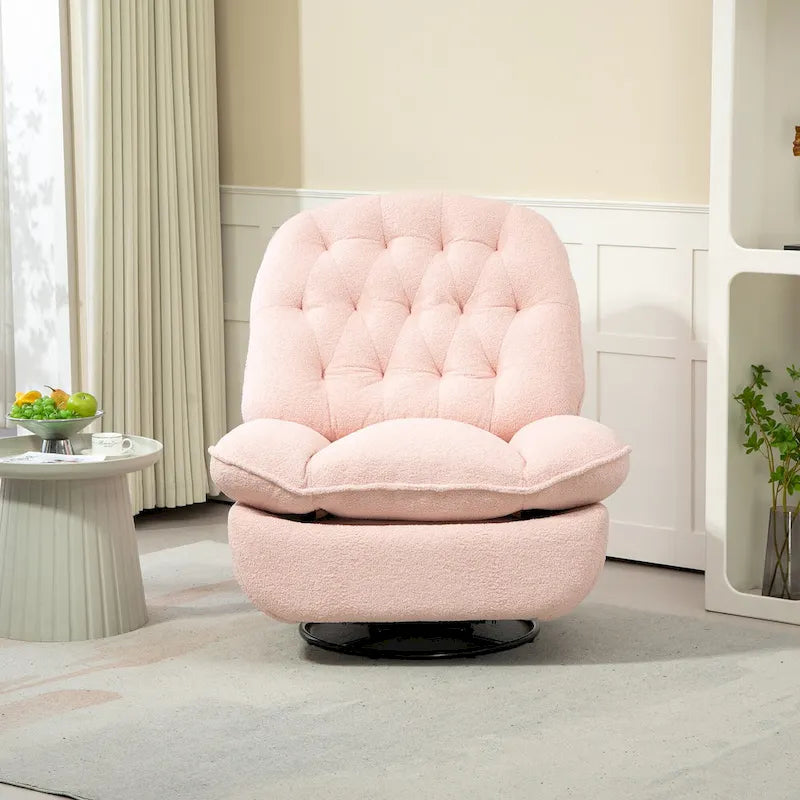 Moderner Chenille-Relaxsessel mit 360-Grad-Drehfunktion, Set aus 1