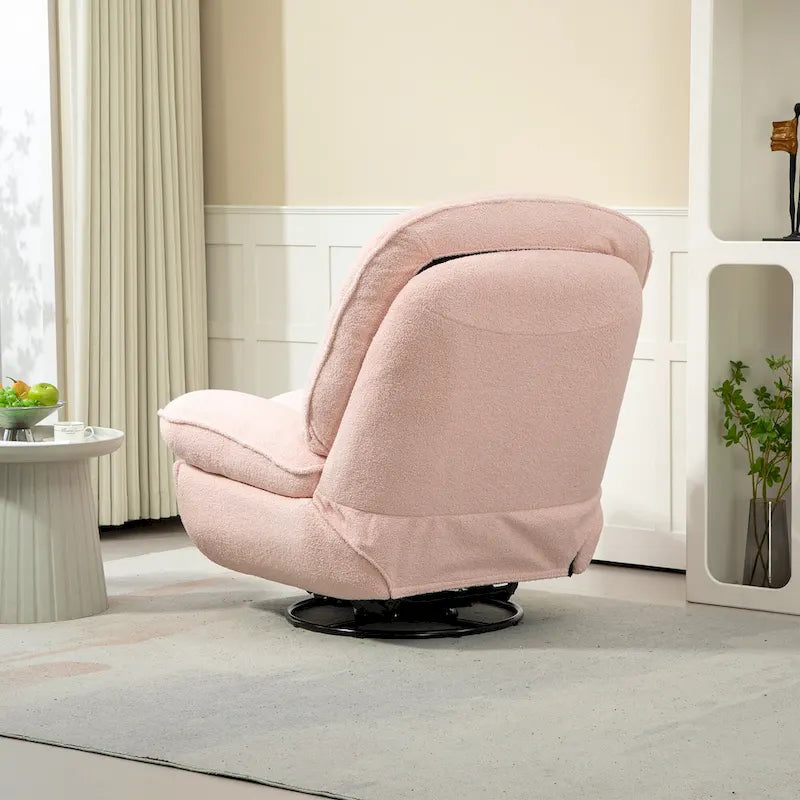 Moderner Chenille-Relaxsessel mit 360-Grad-Drehfunktion, Set aus 1