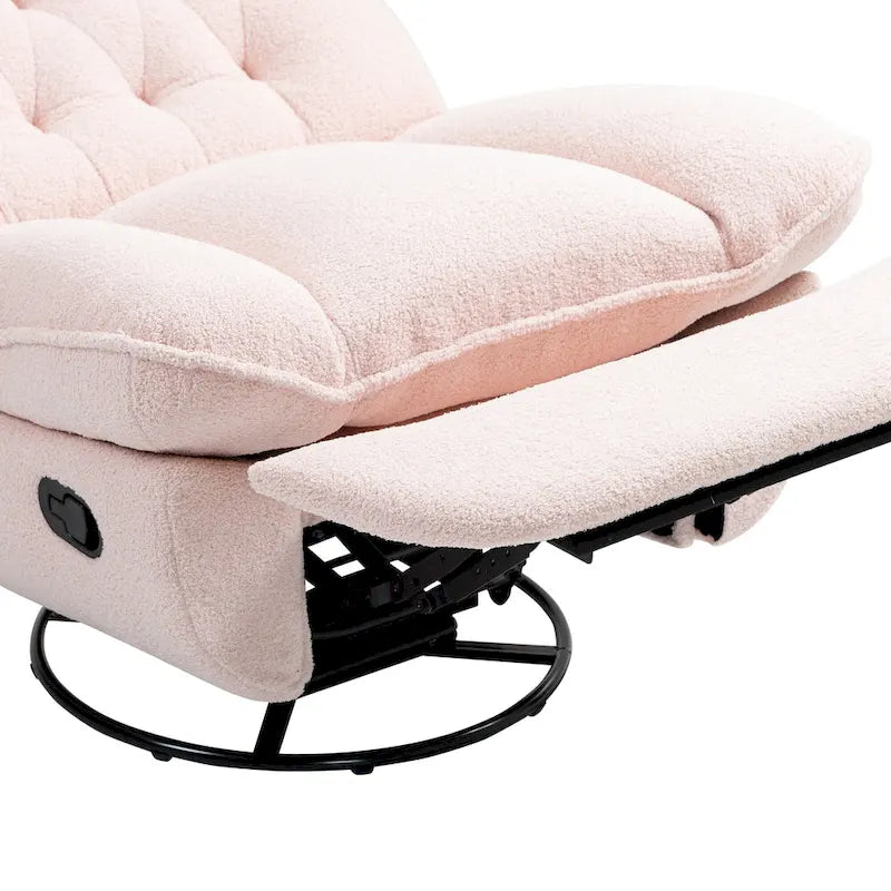 Moderner Chenille-Relaxsessel mit 360-Grad-Drehfunktion, Set aus 1